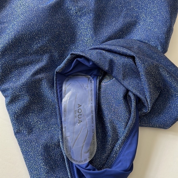 Aqua Swim Square Neck One Piece Swimsuit Size XS Color Sapphire. - Picture 7 of 10